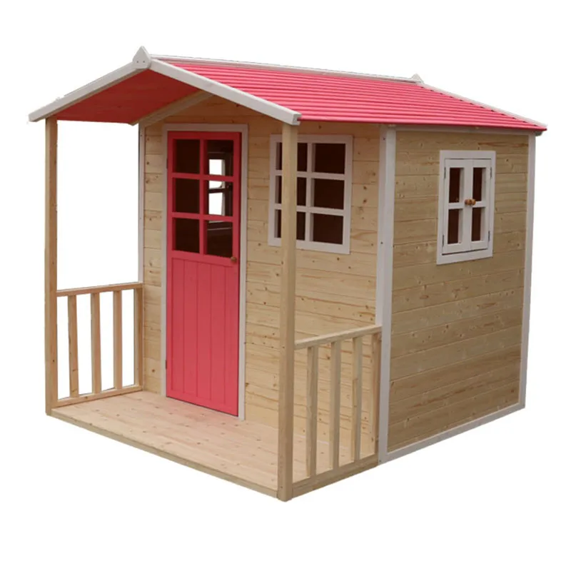 Wooden children's wooden house outdoor tent puzzle large toys