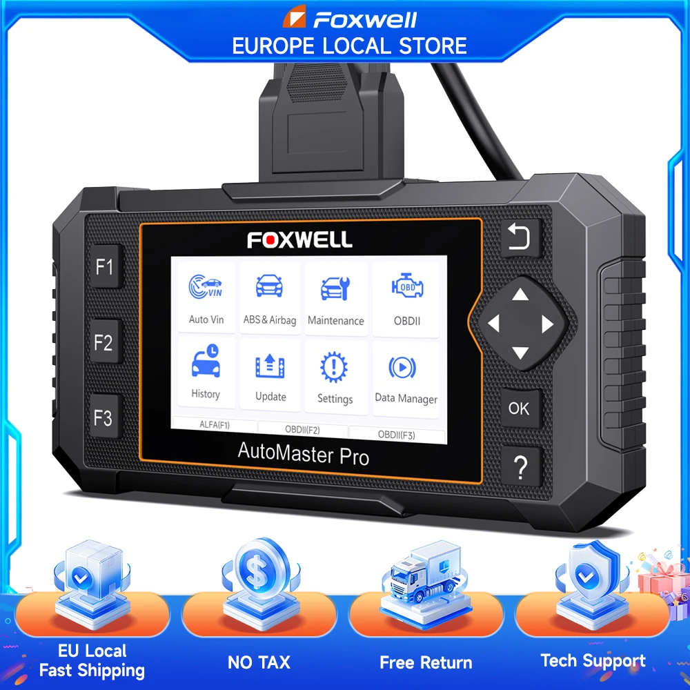 FOXWELL NT650 Pro Auto Multi-System Diagnostische Scanner OBD2 Motor ABS SRS Codelezer 26+ Reset Bidirectionele Tool Levenslange Gratis Update Professionele Autogereedschappen
