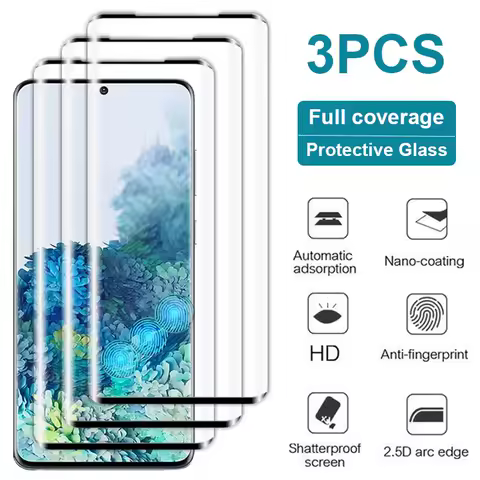 3PCS Tempered Glass for Samsung Galaxy S20 Plus S21 Ultra Fe Screen Protector for Samsung A55 A35 A15 A05S A53 A33 A13 A23 Glass