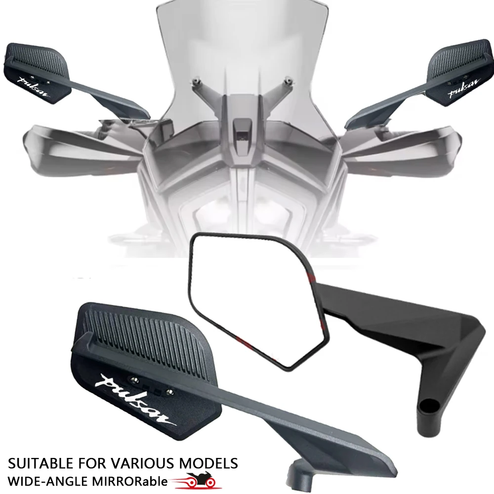 

Universal Motorcycle Mirror Fixed Wind Wing side Rearview Reversing mirror For Pulsar Dominar400 BAJAJ 180 135 NS125 NS160 NS200