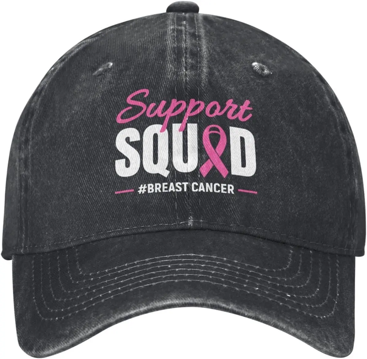 

Бейсболка Support Squad для повседневного ношения, хлопковая, регулируемая, для взрослых, в поддержку борьбы с раком груди