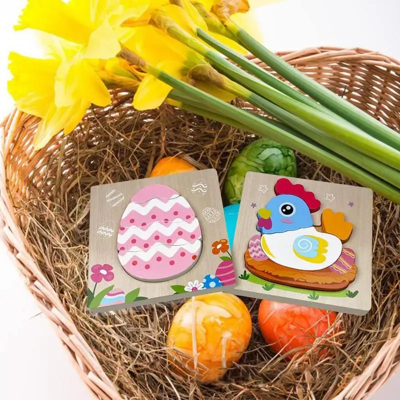 Animal Wooden Puzzle Children's Animal Jigsaw Puzzle Set Preschool Learning Toy With Interesting Patterns For School Picnic