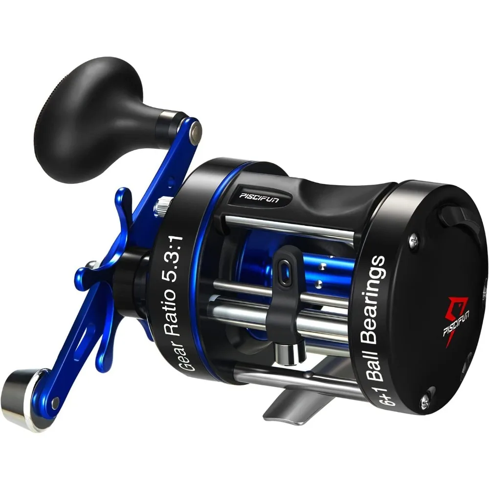 

Chaos XS Baitcasting Fishing Reel, Reinforced Metal Body Round Baitcaster Reel,