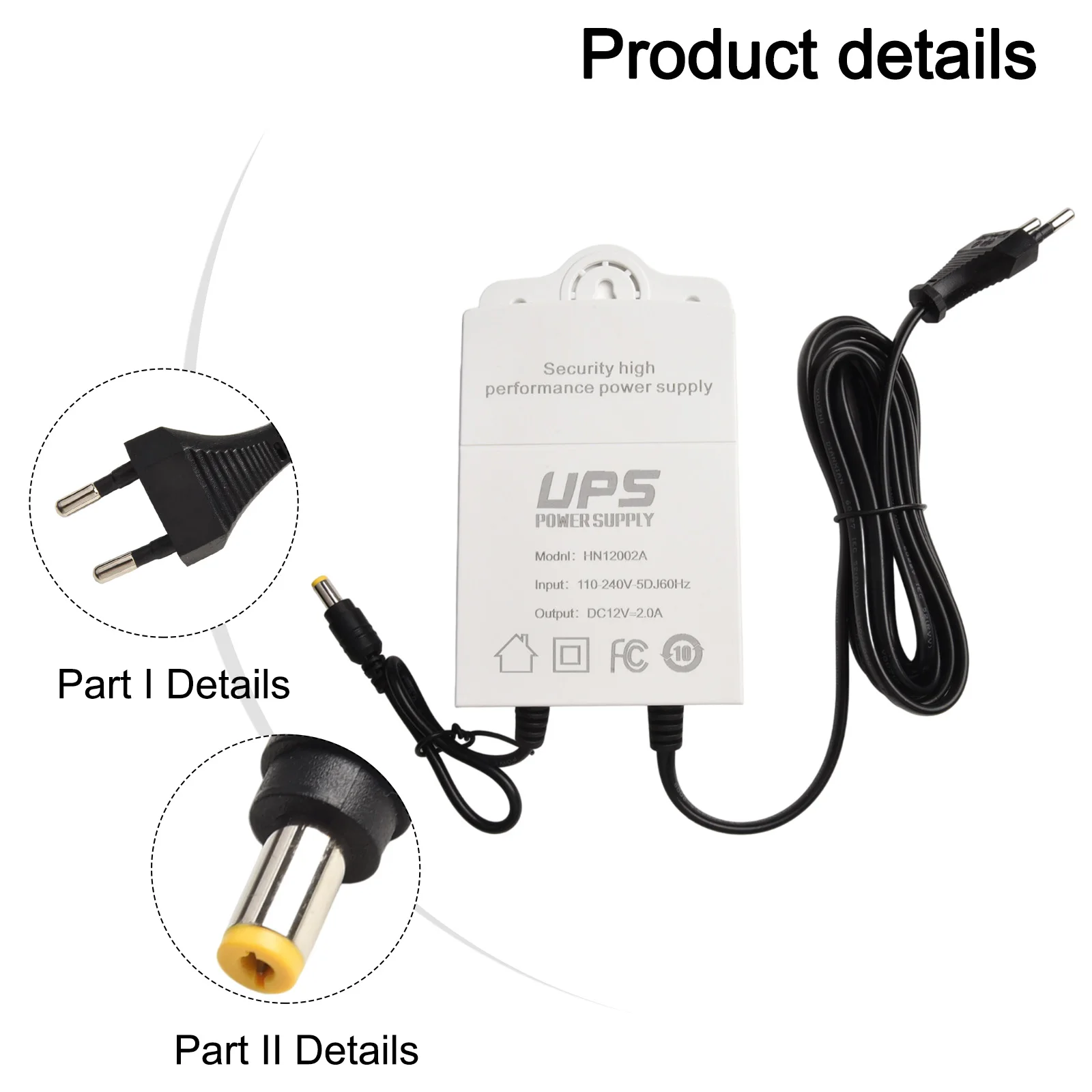 

ABS Material 12V Monitor UPS 1800mAh Capacity High-performance Lithium Battery Office Use Home Use For 12V Devices