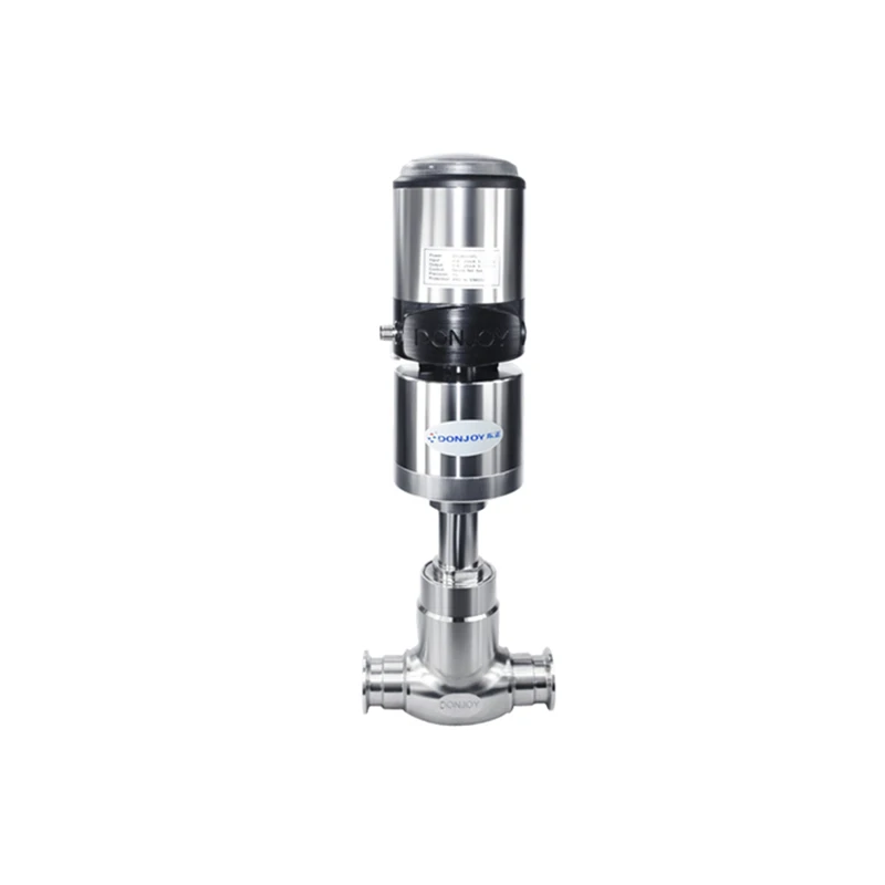 food grade pneumatic SS316 stainless steel globe  sanitary food grade stop  for beverage