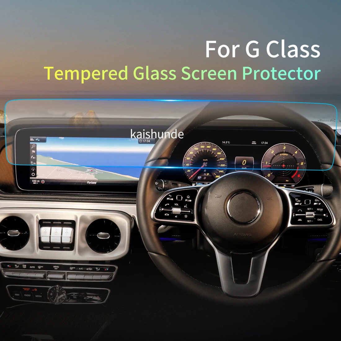 Car Sticker Screen Protector Carplay For Benz G-Class 2023 Tempered Glass Protective Film Navigation Automotive Auto Accessories