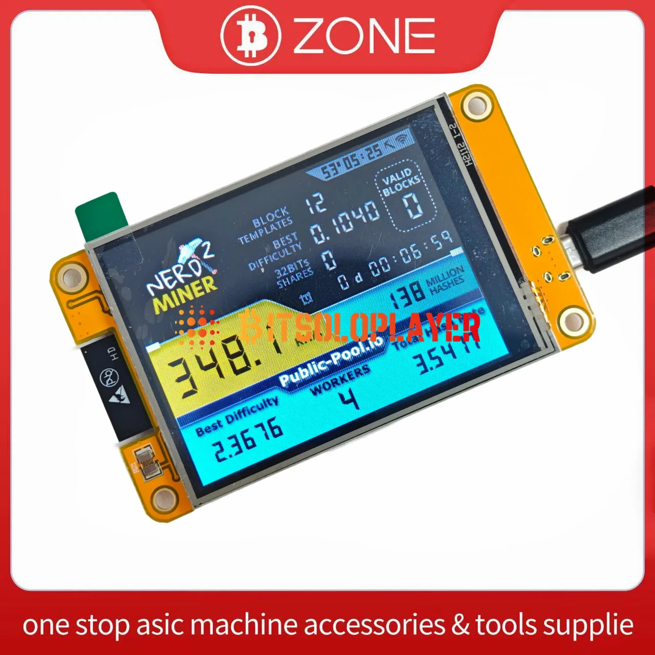 NerdMiner V2 350kh/s 2.8 Inch Display BTC Solo Lottery Nerd Miner Crypto Bitcoin Mining Machine майнер