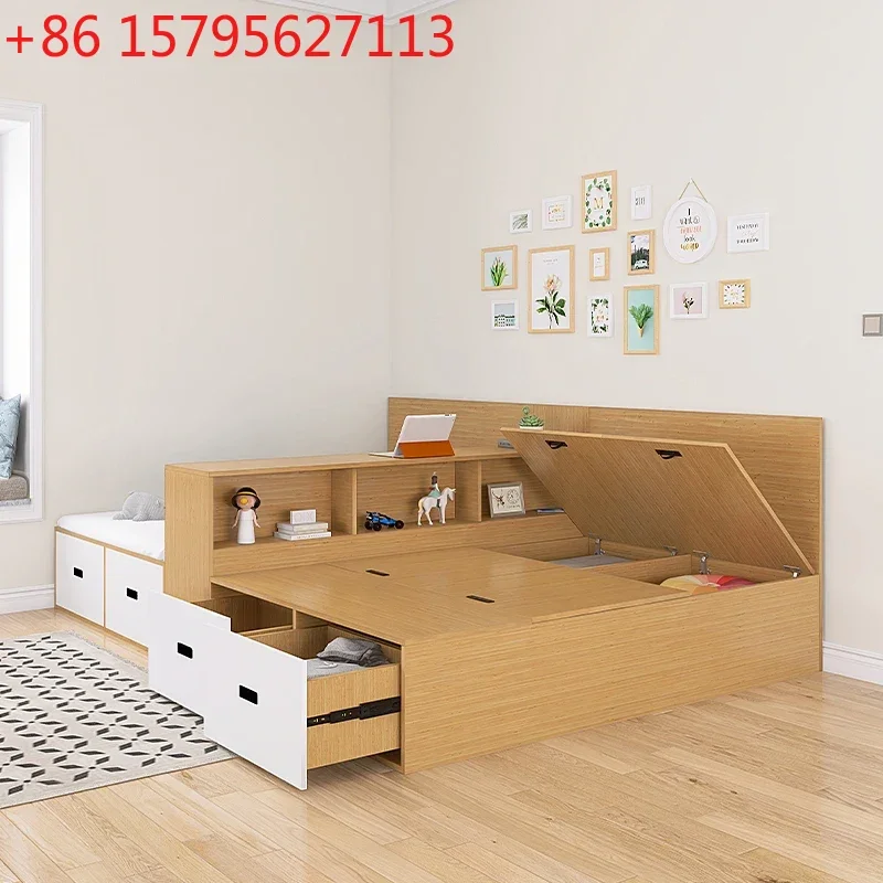 

Раздельная детская кровать для брата и сестры, для маленькой квартиры, близнецы не мешают друг другу, пространство для двух односпальных кроватей 1,2 метра.