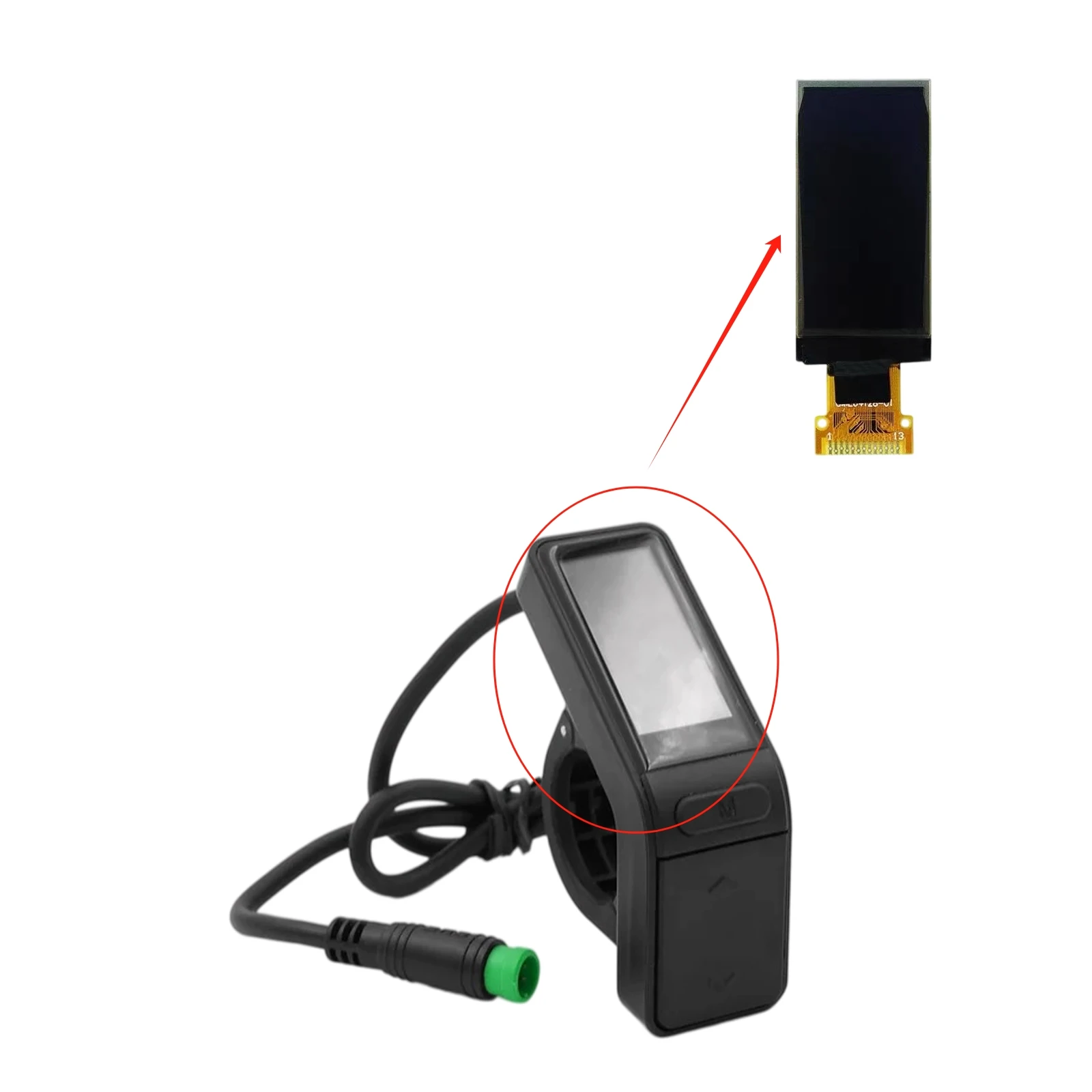 Replacement Black and White LCD Display Screen for SW102 E-Bike Scooter Speedometer Meter Repair Part (Soldering Required)