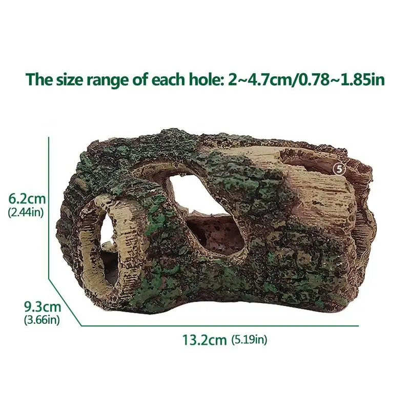 Resina Hollow Tree Trunk Ornament Hollow Trunk Tree Ornament Artificial Driftwood Aquarium Ornament Decoration For Fish Tank