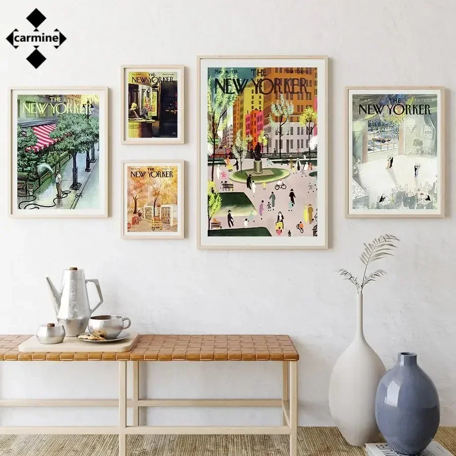 Cuadro de pared de flores para jardín, revista Retro nórdica, arte de pared HD, pintura en lienzo, decoración para sala de estar