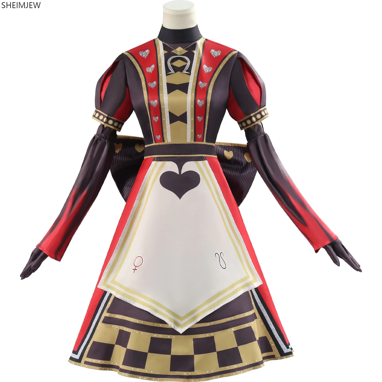 

Movie Madness Returns Adult Role Play Costume Circus Poker Style Dress Royal Spades Costume Halloween Party Women's Outfit 2025