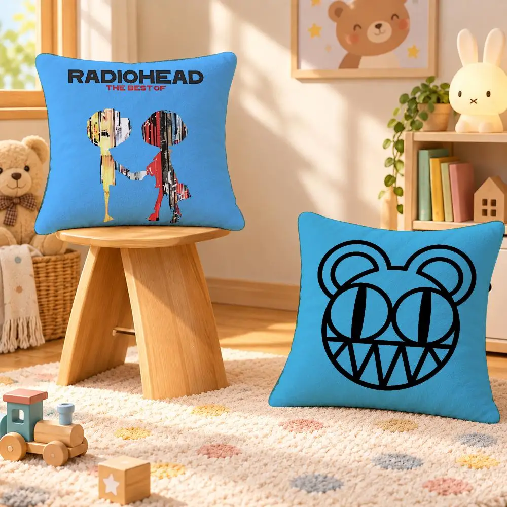 Band Radiohead Alternative Rock Music Cushion Cover Personalized Decorative Living Room Home Sofa Bedroom Office Car Decor