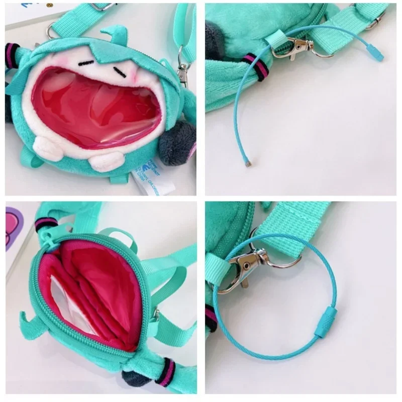 Portmonetka Hatsune Miku Damska Torba na Ramię Cartoon Kawaii 14cm Torba na Słuchawki Pluszowa Torba Pain Torba na Ramię z Łańcuszkiem Prezent dla Dziewczyny