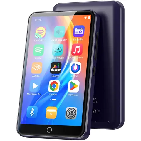 80GB（16GB+64GB） MP3 Player with Bluetooth and WiFi, Android MP3 & MP4 Players with 4" Touchscreen and Speaker, 2000mAh Spotify