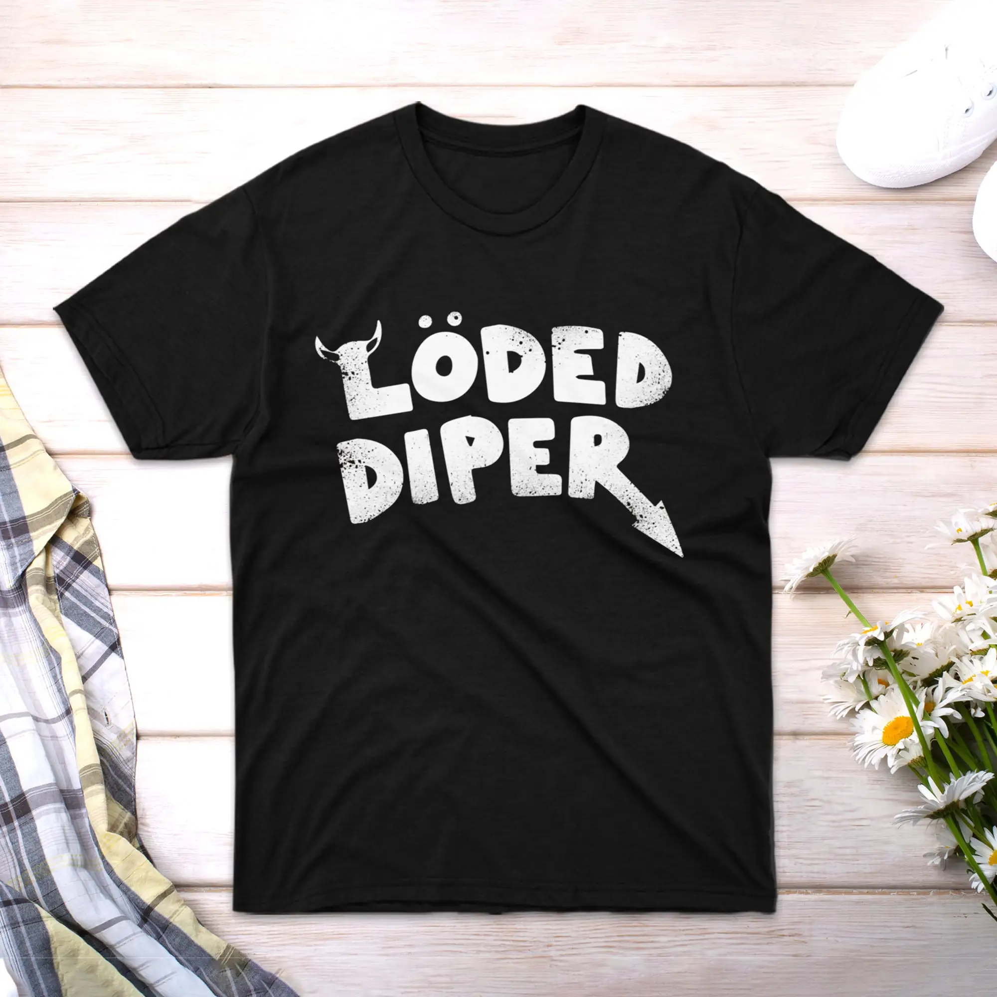 T Shirt Loded Friend Diper Short Girl Novelty Women Family Boy Big for Men Event Sleeve