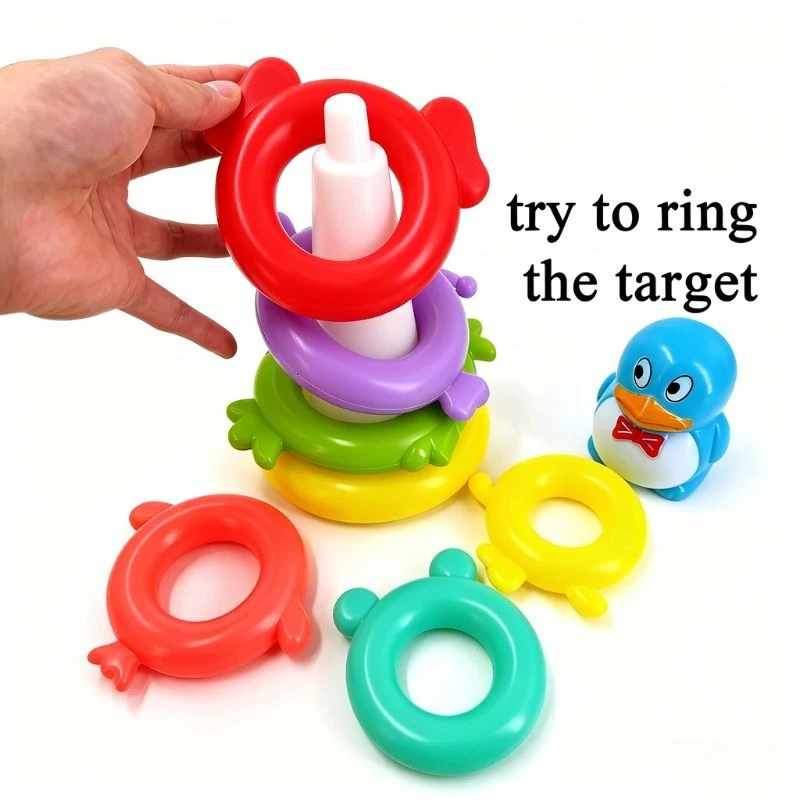Stacking Toys for Toddlers,Track Toy Grasping Training Toy, Stacking Puzzle Toy,Exercise Hand Fine Motor Skills Random Colors