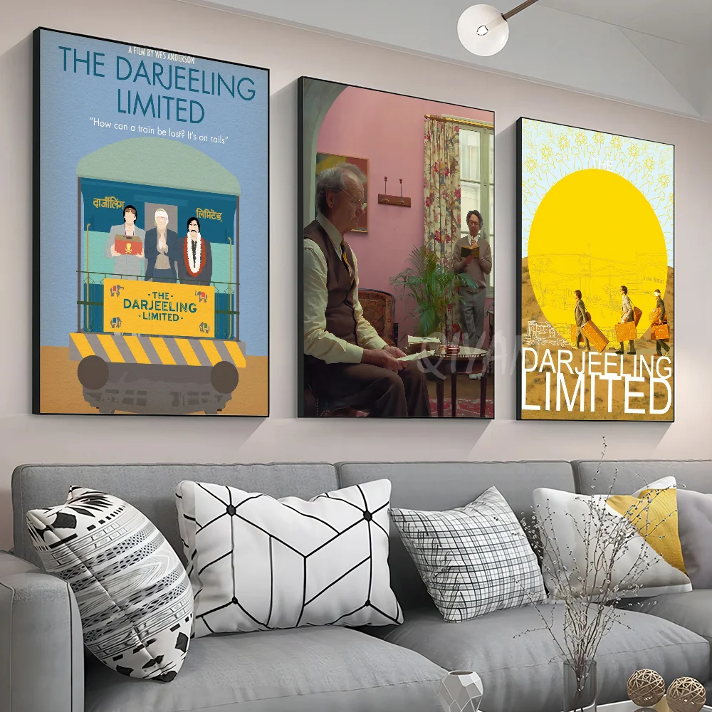 1 قطعة 23 تصاميم ويس أندرسون فيلم دارجيلينغ المحدودة ورق أبيض ذاتية اللصق ملصق فني ورق مقاوم للماء ملصق جدار ديكور #2