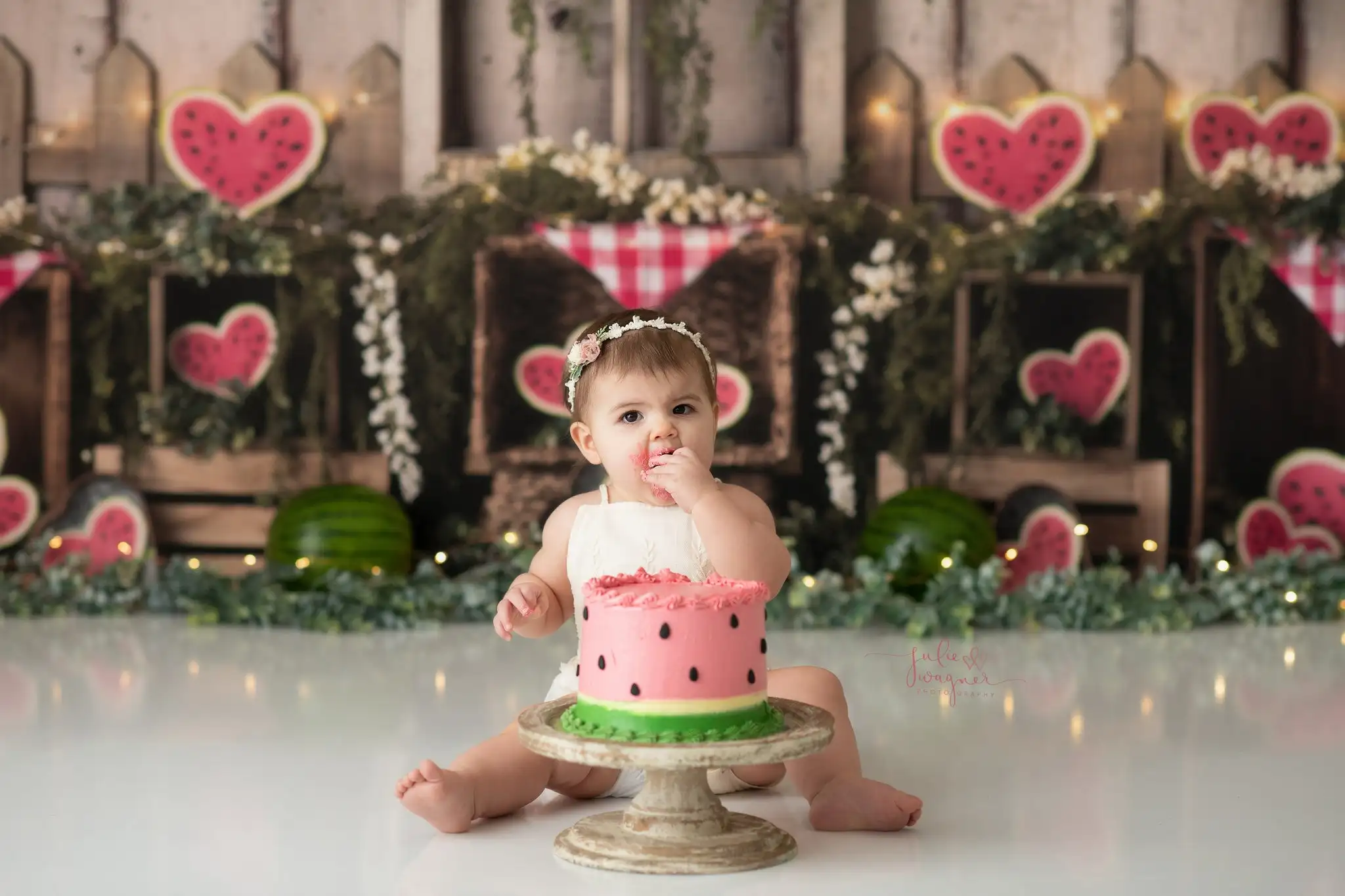 Fruit Theme Photography Backdrop Kids Baby Cake Smash Photocall Decors Lemon and Watermelon Child Girls Adult Summer Backgrounds