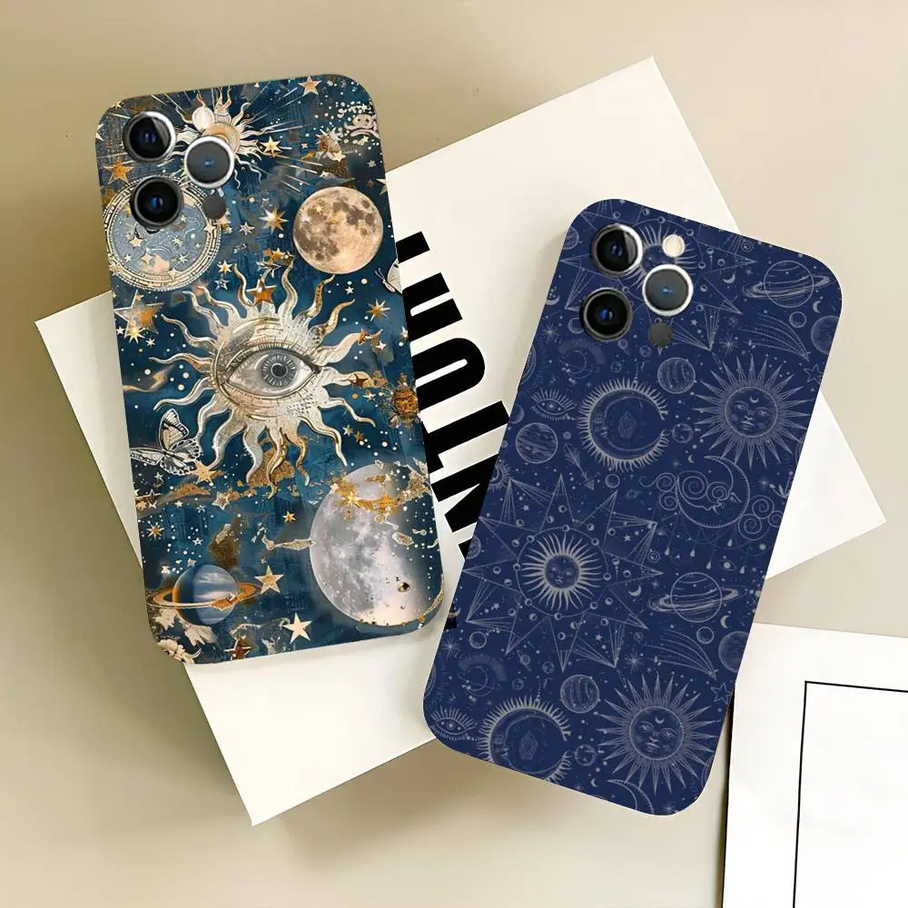 الفاخرة مجردة الشمس جراب هاتف المغناطيسي سيليكون لينة آيفون 17 16 15 14 13 12 11 زائد برو ماكس الهواء