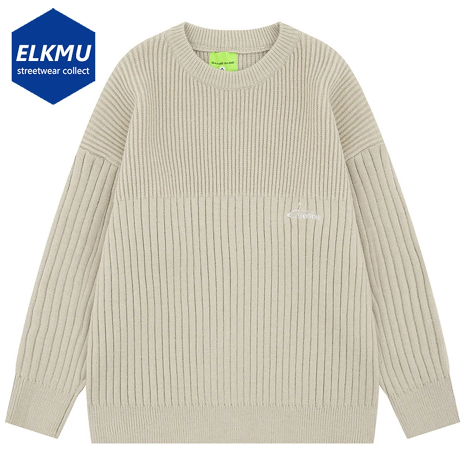 

Men Oversized Harajuku Sweaters 2025 New Loose Casual Knitted Jumper Streetwear Hip Hop Pullover Sweaters