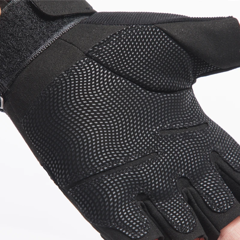 Men's half finger tactical gloves, suitable for hiking, sports, outdoor training, fitness, breathable, anti slip, cycling image 2