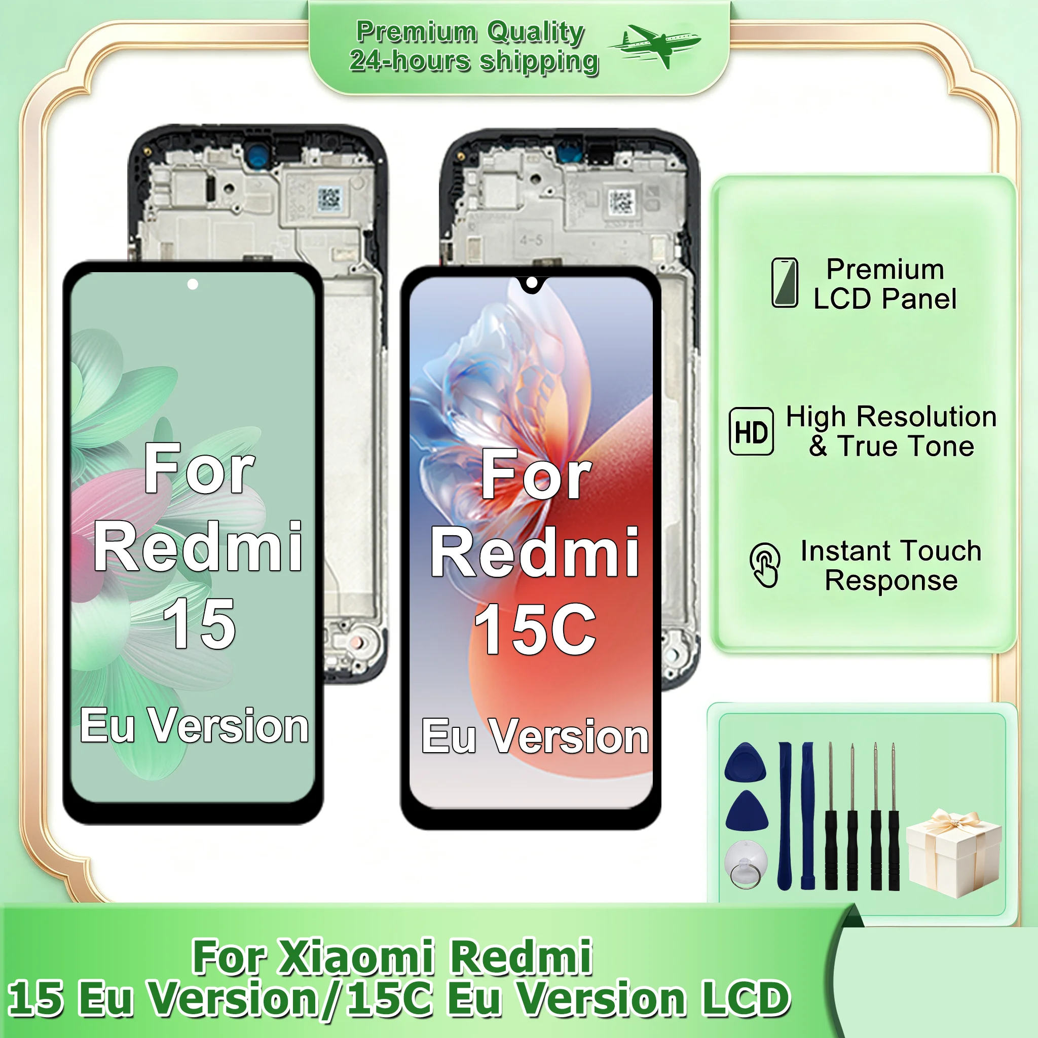 IPS For Xiaomi Redmi 15 Eu Version Display Touch Panel Screen Digitizer Assembly For Redmi 15C Eu Version LCD Replacement Parts