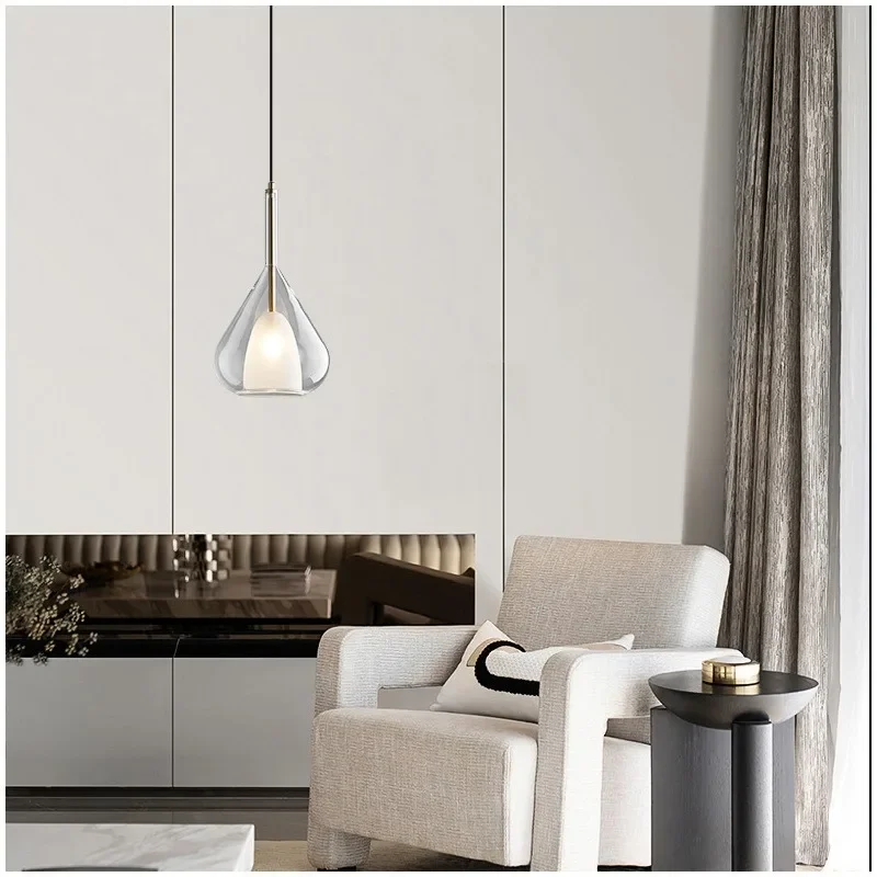 Italian Style Post-modern Light Luxury Main Living Room Glass Chandelier