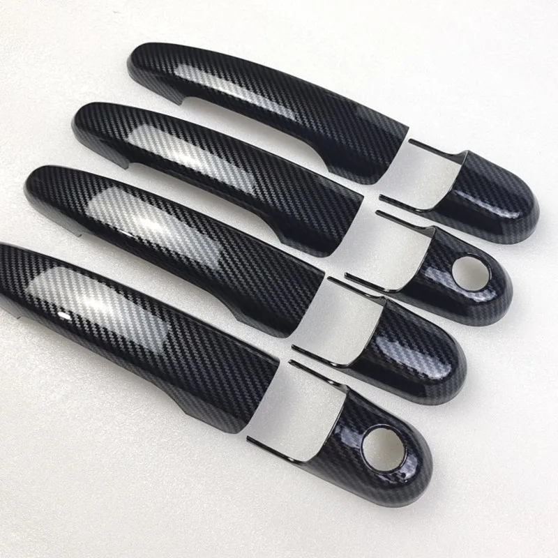 for Hyundai Tucson 2004 2005 2006 2007 2008 2009 2010 car accessories door handle cover trim Imitation carbon fiber