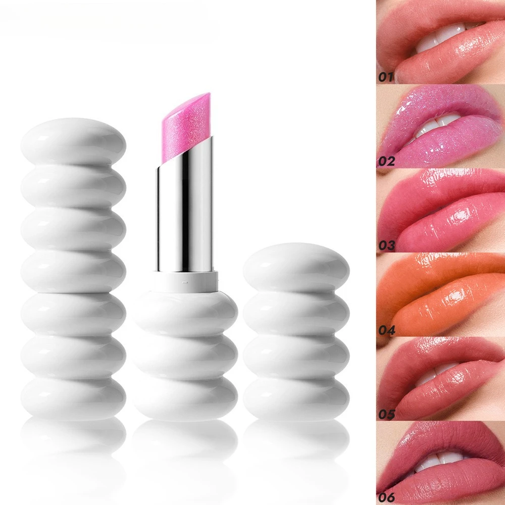 Lápiz labial ligero nutritivo, brillo fino, 6 colores, colores duraderos, fácil de aplicar, lápiz labial hidratante labial