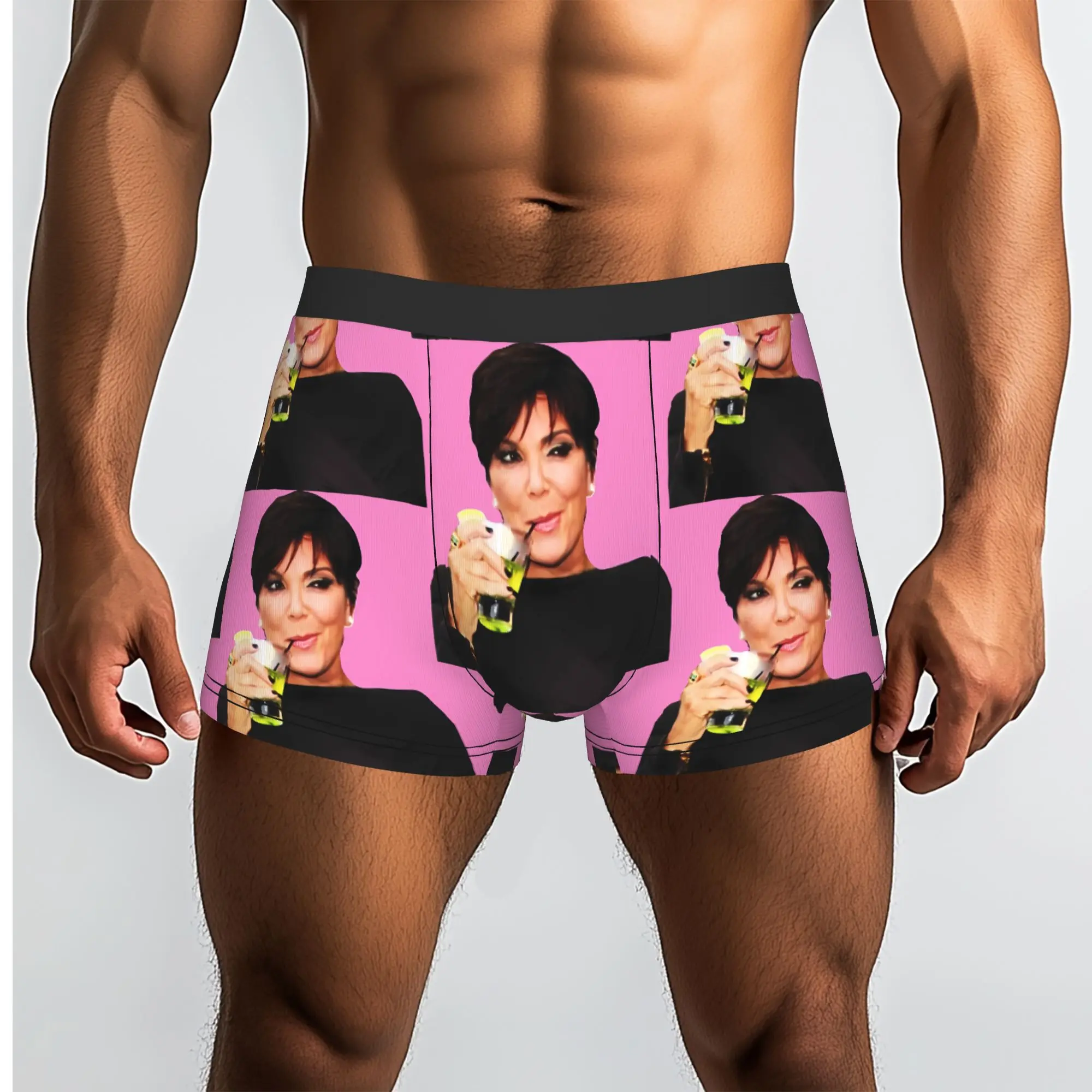 

Kris Jenner 1 K-Kris Jenner Underpants Breathbale Panties Man Underwear Print Shorts Boxer Briefs