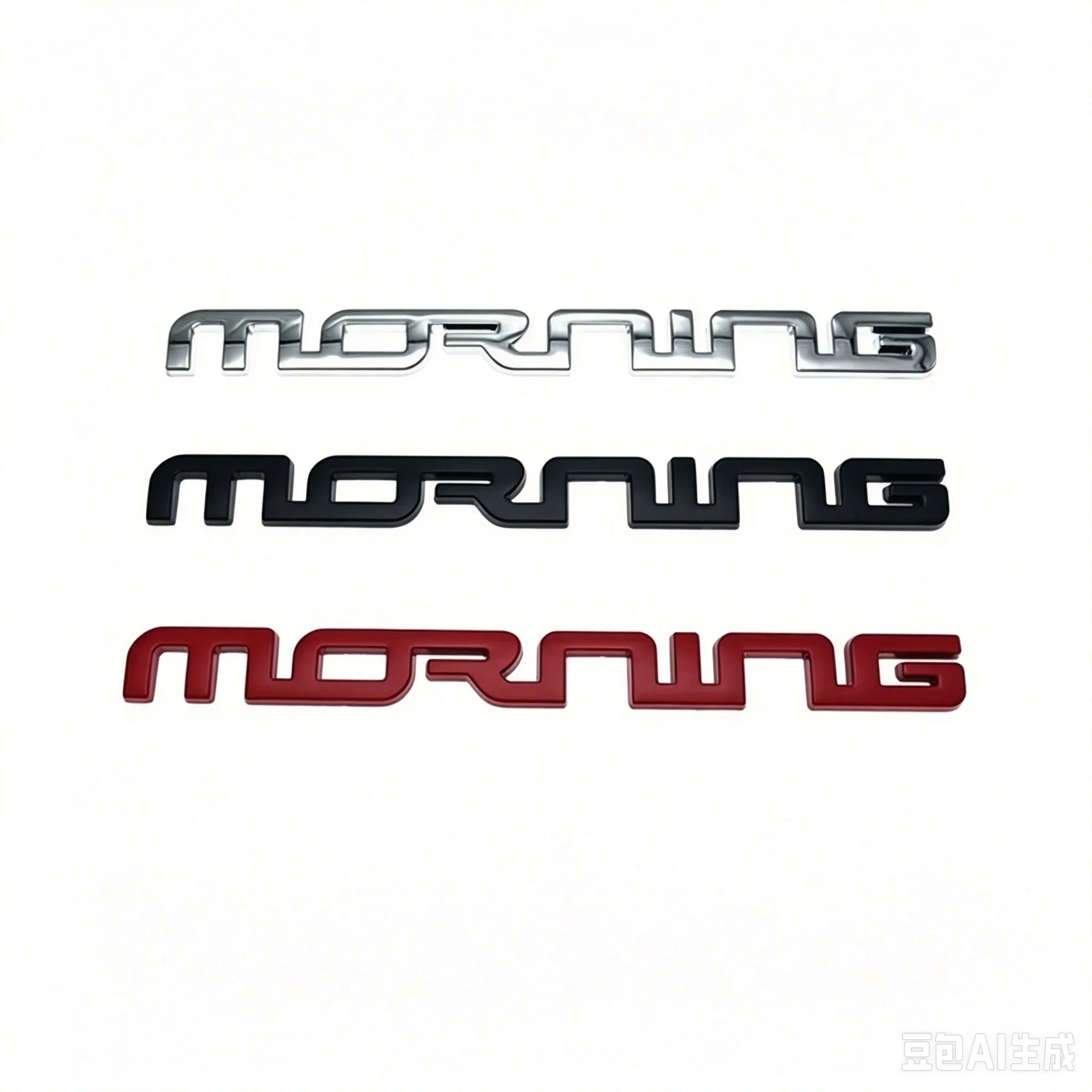 3D Metal MORNING Nameplate Car Rear Tailgate Trunk Letter Emblem Sticker Auto Modification Accessories for KIA Morning