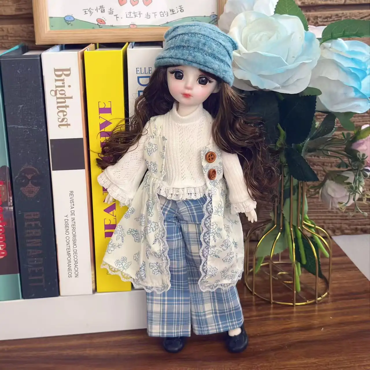 30cm Cute Lolita Girl Princess Doll 1/6 BJD Doll Joints Movable Fashion Cartoon Clothes Set DIY Dress Up Play House Toy Gifts