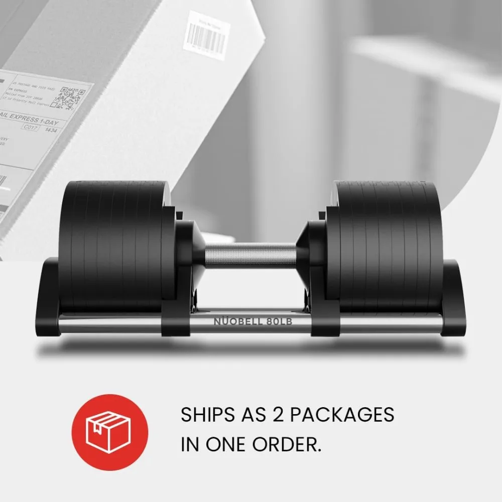 Adjustable Dumbbells Pair 5-80 lbs : the Adjustable Dumbbell Set to Replace 16 Sets of Dumbbells