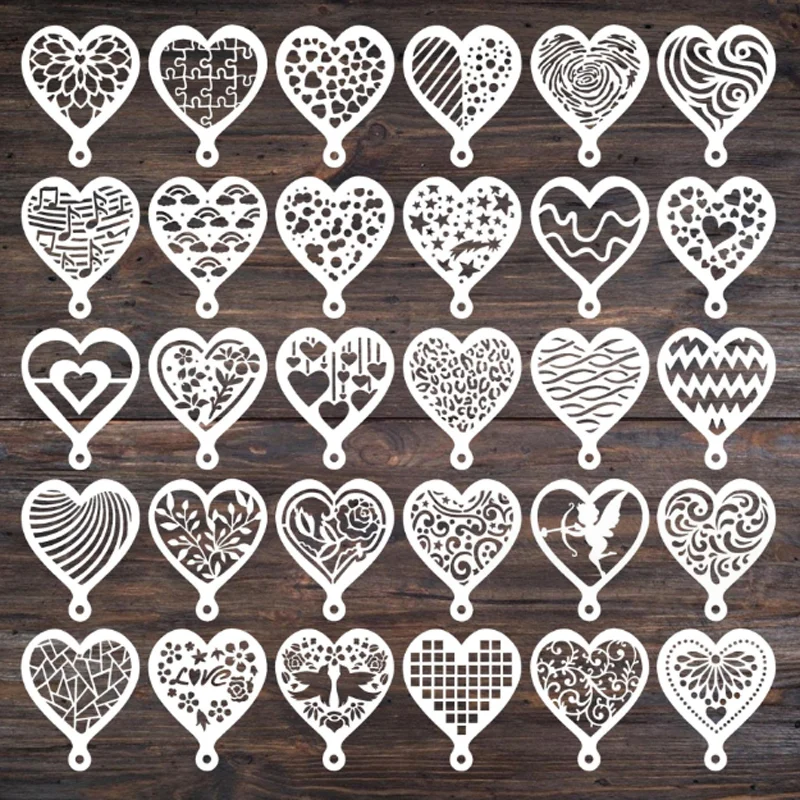 

9*7.5cm Love Valentine's Day Stencils DIY Layering Wall Scrapbook Coloring Embossing Decor Hand Drawn Graffiti Painting Template