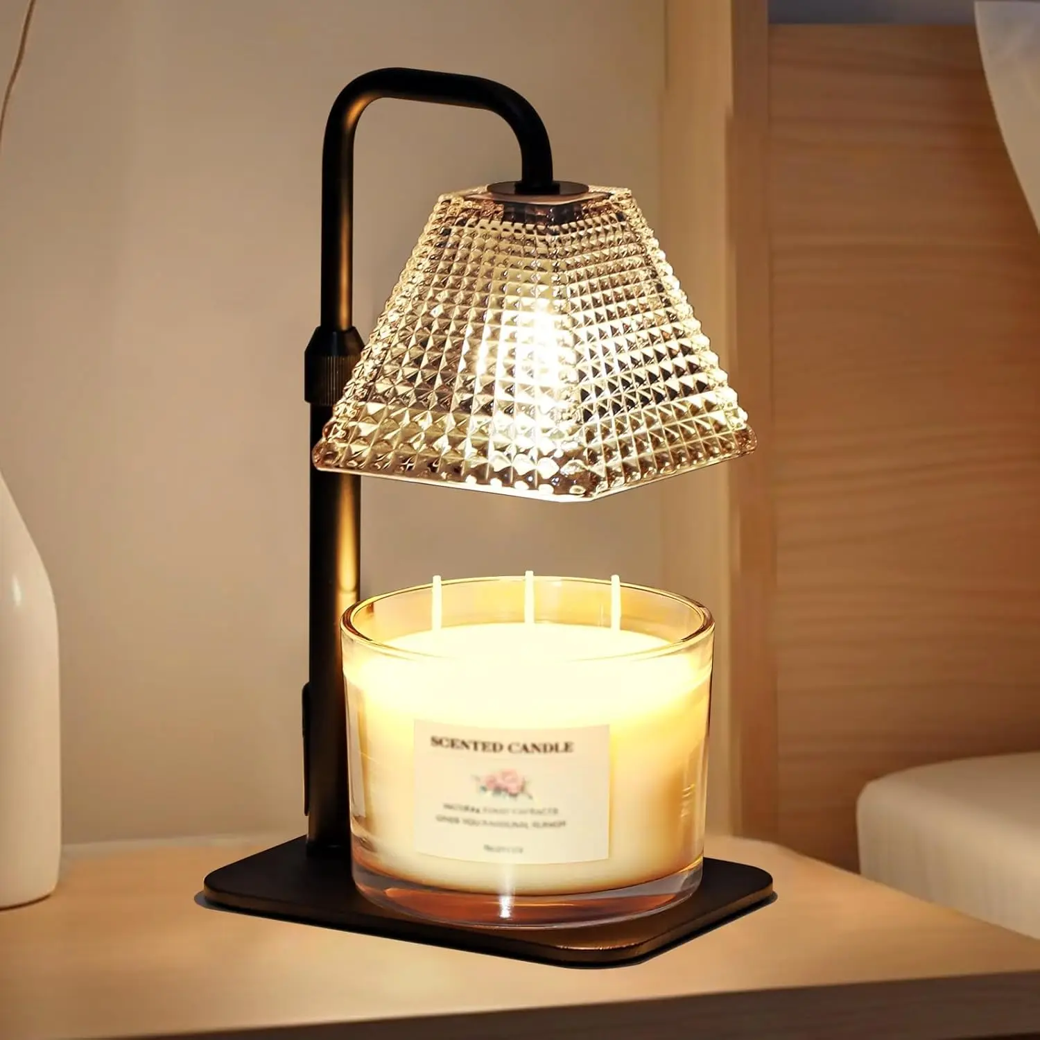 

Электрическая лампа-подогреватель для свечей с таймером, диммером и регулируемой высотой для ароматических свечей в банках — безопасный подарок для домашнего декора