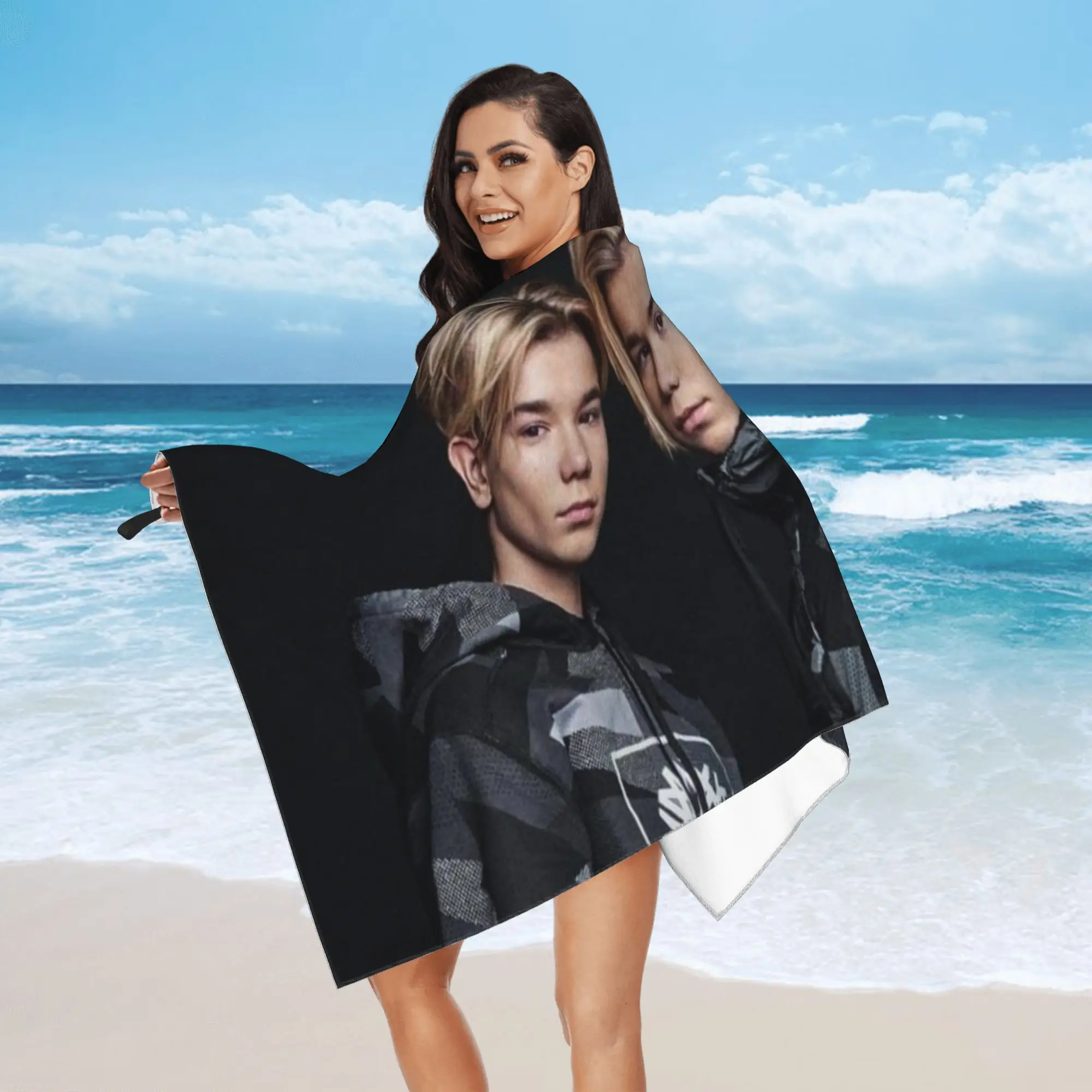 Marcus And Martinus Sweden Norway Eurovision Beach Towel Soft Microfiber Quick Dry Absorbent Quick Towels For Mountain Climbing