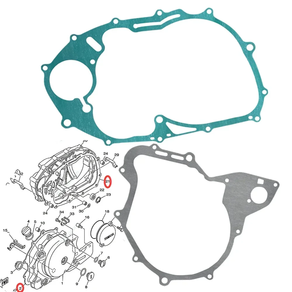 Motorcycle Crankcase Generator Clutch Cover Gasket For Yamaha XVS650 V-Star 98-17 DragStar 97-06  XV500 XV535 Virago 87-01