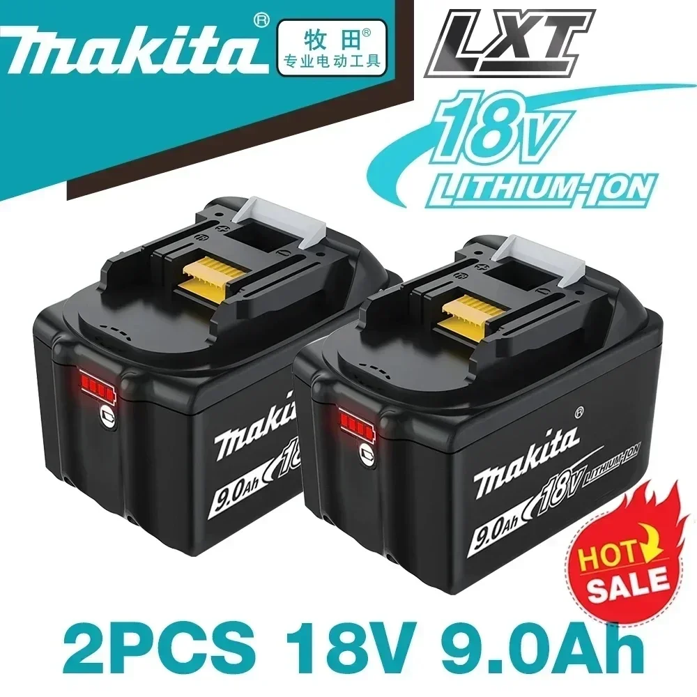 Image of Original Makita 6Ah*9Ah Wiederaufladbare Batterie für Makita 18V Elektrowerkzeuge mit Li-Ionen LED LXT BL1860 BL1850 Ersatz