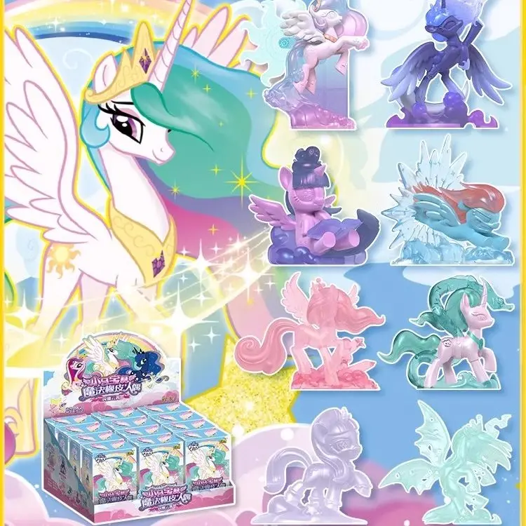 

Kayou My Little Pony Blind Box Friendship Is Magic Rubber Doll Anime Cartoon Hairdressing Style Figure Creative Collectible Toy