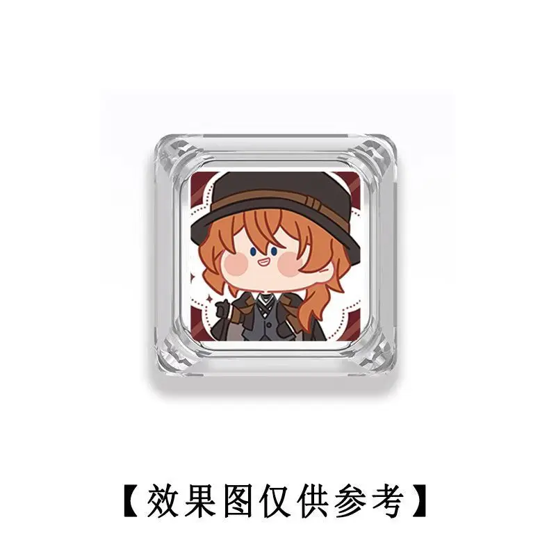 Bungo Stray Dogs emoji transparent light-transmitting keycaps cross-axis mechanical keyboard keycap set square PC keycaps - view 4