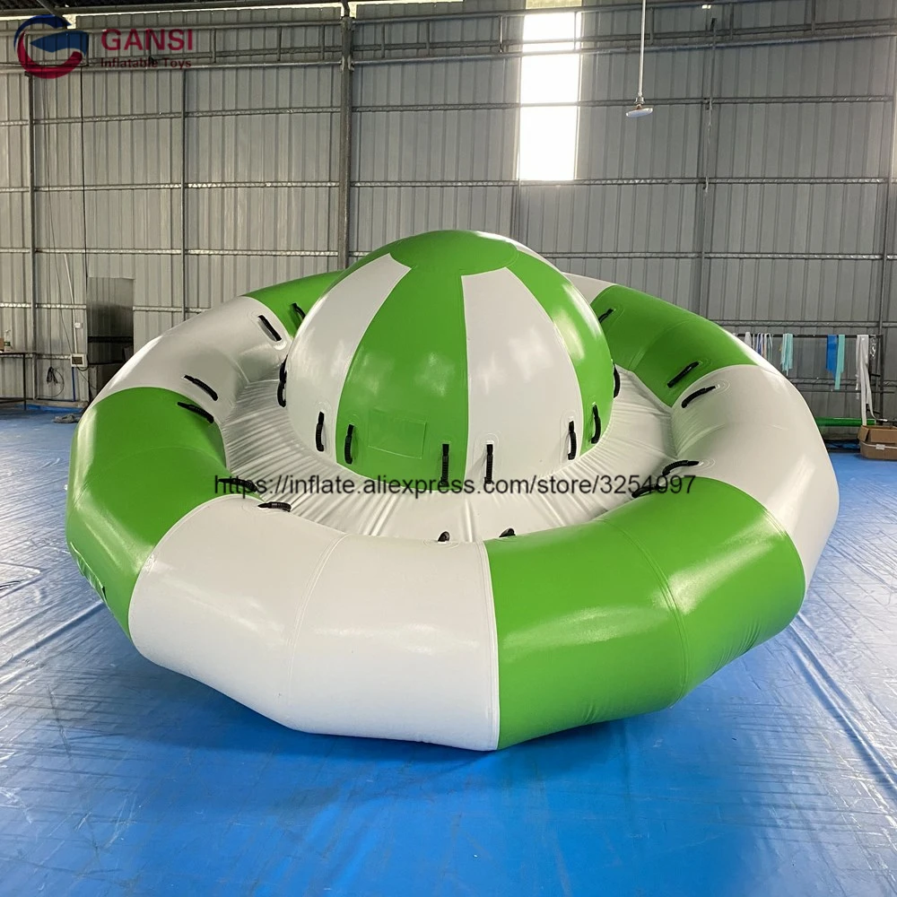 

Crazy inflatable water flying UFO inflatable disco boat towable for water sport games