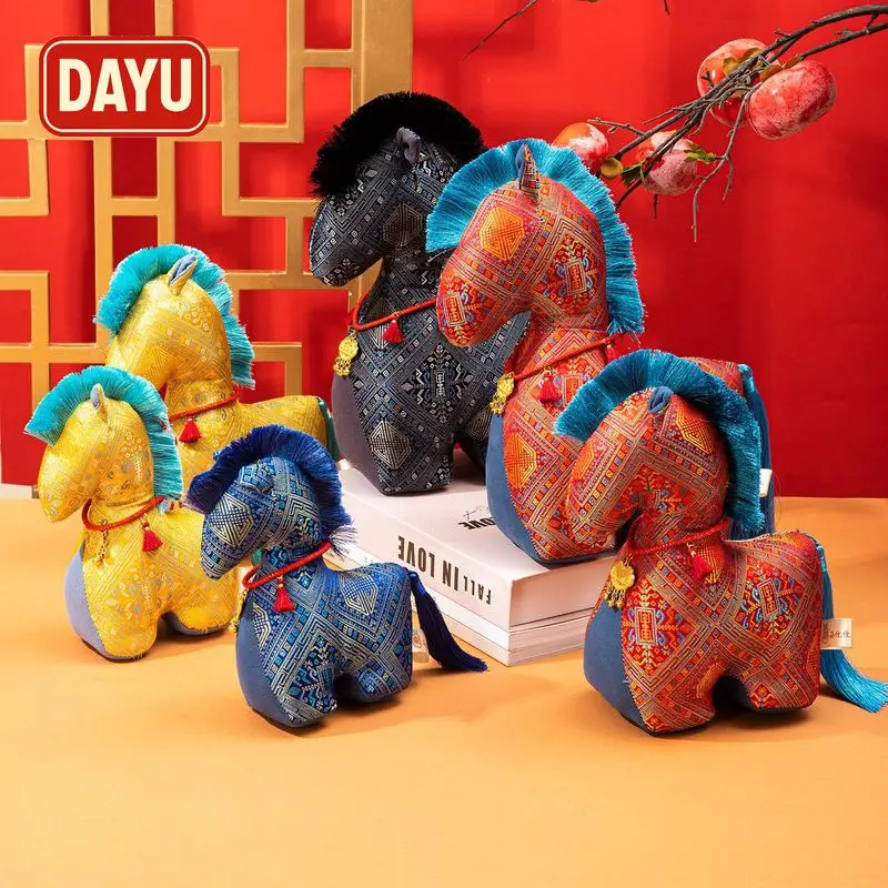 

Kawaii 2026 Year of Horse Plush Toy Chinese Zodiac Lucky Mascot Doll New Year Home Decor Gift Kids