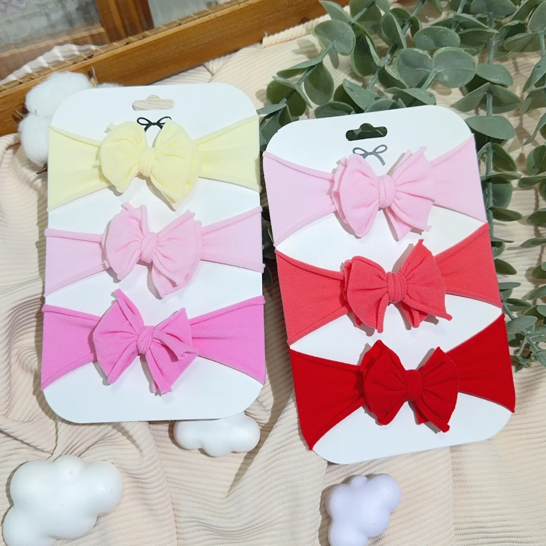 3/4/5/6Pcs Soft And Cute Children's Headband Candy Colored Ribbon Bow Headband Children's Headwear