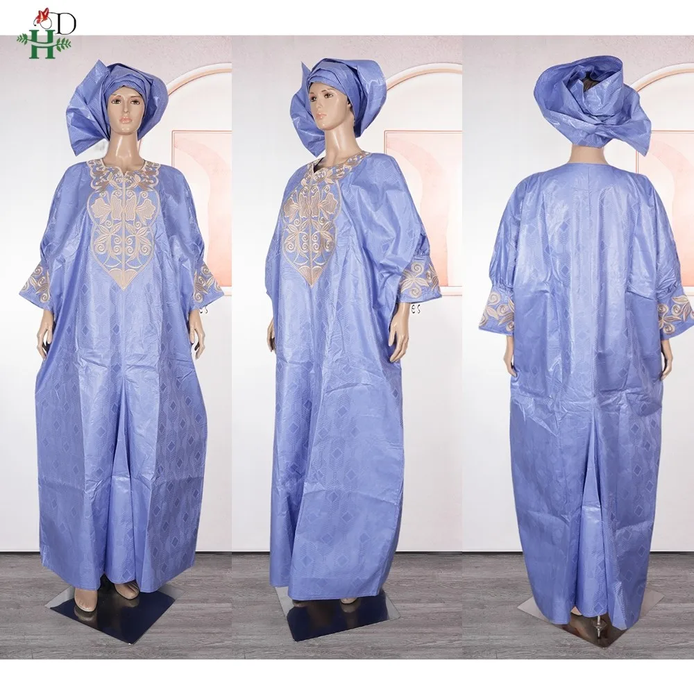 African For Men Women Agbada Couple Traditional Muslim Ramadan Embroidery Wedding Party Thobe Bazin Riche Outfits Blue Robe Suit