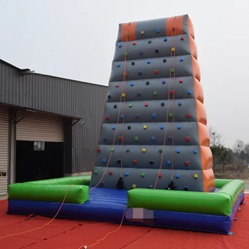 Hot Sale Outdoor PVC inflatable Mountain Climbing Wall, 9m Adult Inflatable Rock Climbing Wall