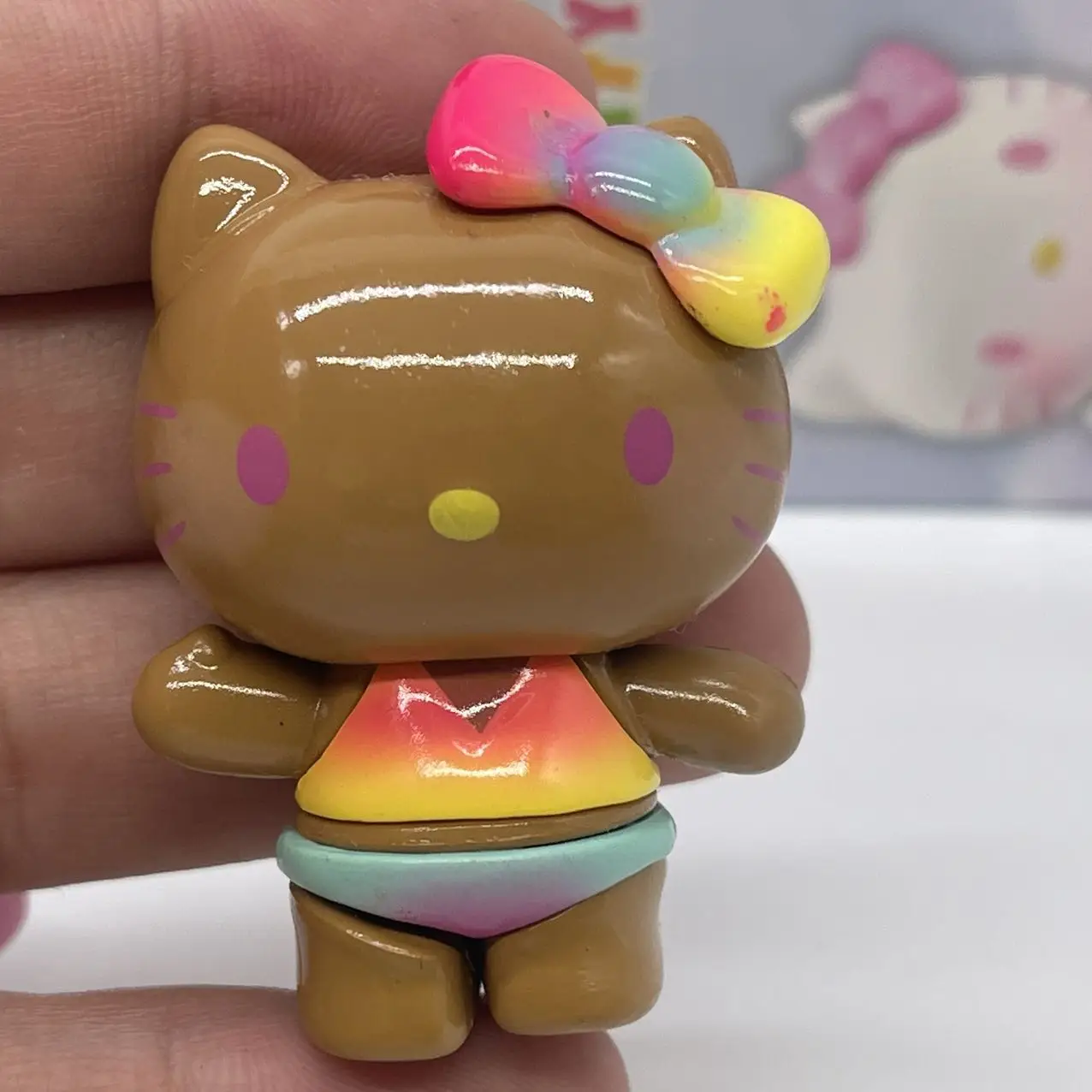 الصيف كيتي تمثال قوس قزح السكر سلسلة العصرية صندوق أعمى اللعب الحيوان سطح المكتب الديكور تذكارية هدية تحصيل العناصر