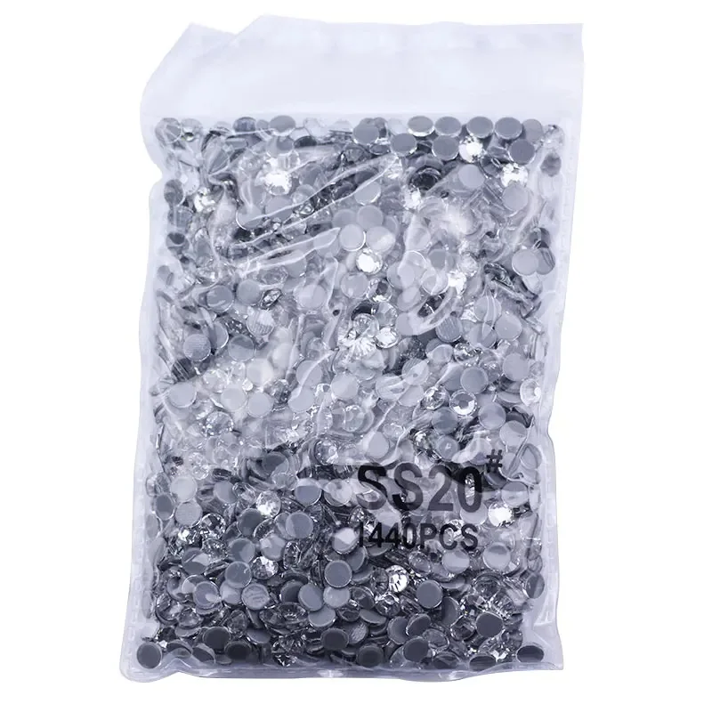 Top Quality Better DMC Clear Hotfix Rhinestones Super Bright Glass Strass Iron On Crystal Hot fix Rhinestone For Fabric Garment
