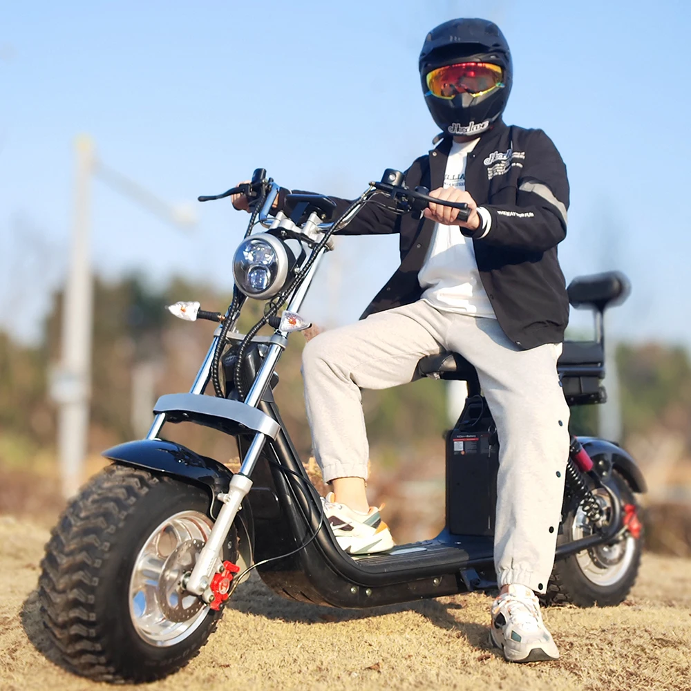 For Adults Citycoco 18 Inch Off-road Fat Tire Max Speed 70-80KM/H 4000 Powerful Motor 2 2heel Detachable Eectric Scooter