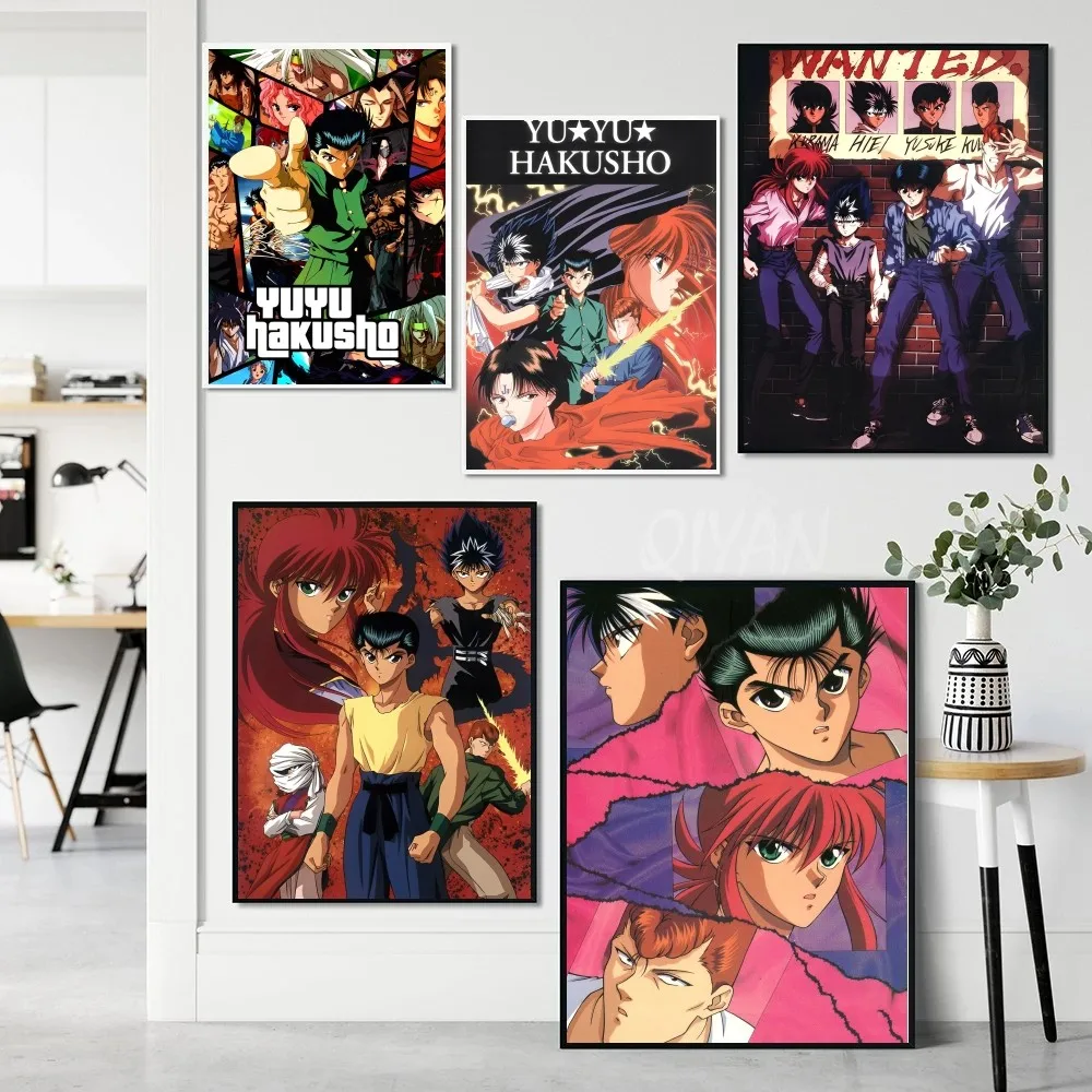 Anime yuyu hakusho  Poster Paper Print Home Bedroom Entrance Bar Cafe Art Painting Decoration